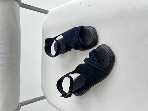 Босоніжки з натуральної синьої замші у 37 розмірі 26024 фото